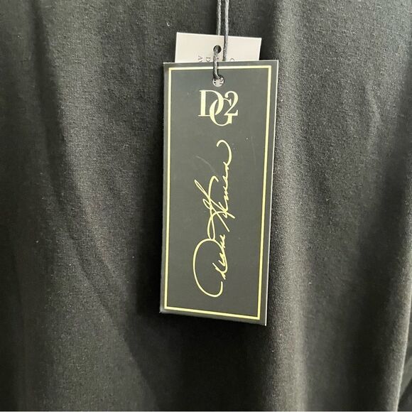 NWT DG2 Short Sleeve V Neck T-shirt With Crocheted Neckline Size Large - Picture 11 of 11